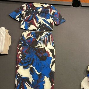 Ted Baker crop top and skirt